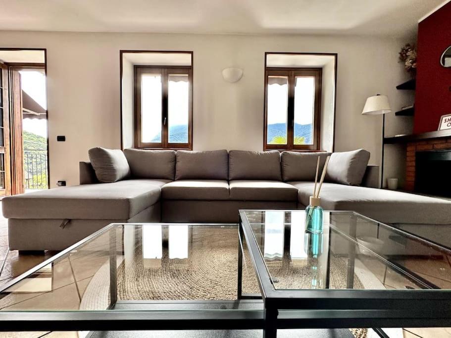 3Br Villetta Con Panoramica Sul Lago Nesso Exterior foto
